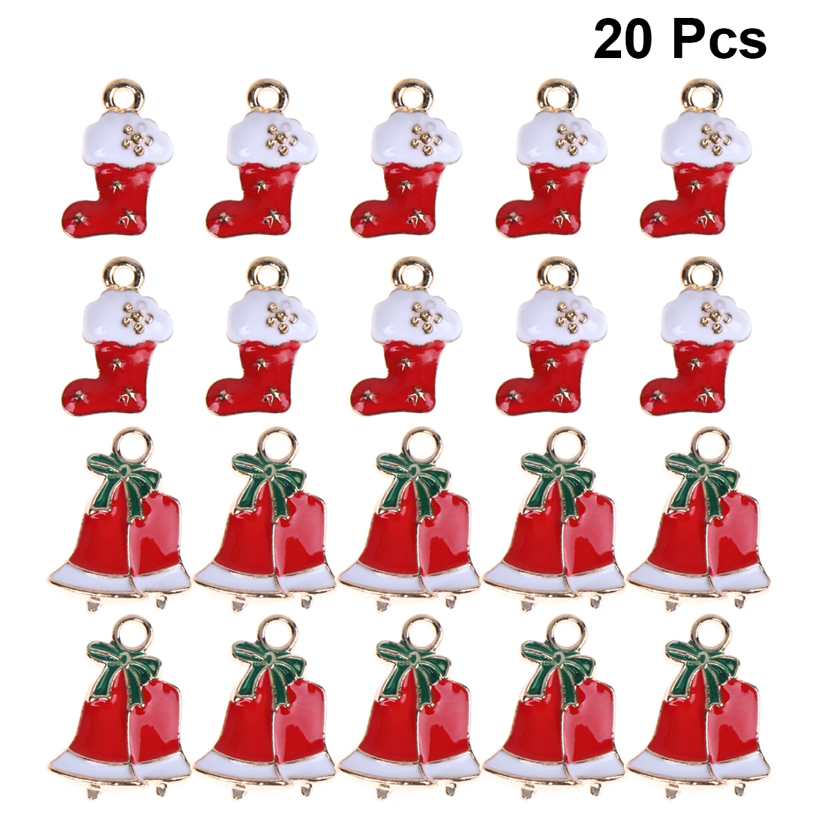 20 قطعة مجوهرات جرس التمهيد سحر عيد الميلاد DIY الأحذية قلادة صنع الهاتف المعلقات