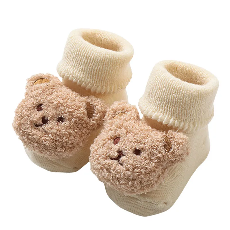 Newborn Baby Girl Boy Socks Slipper Socks Kids Accessories Warm Thick Grip Socks Cosy Winter Socks