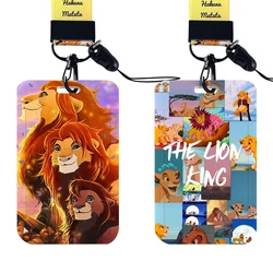 Hot Selling The Lion King Simba Neck Strap Lanyard Anime Boys Card Cover Cartoon Badge Holder ID Card Students Hang Rope Gift