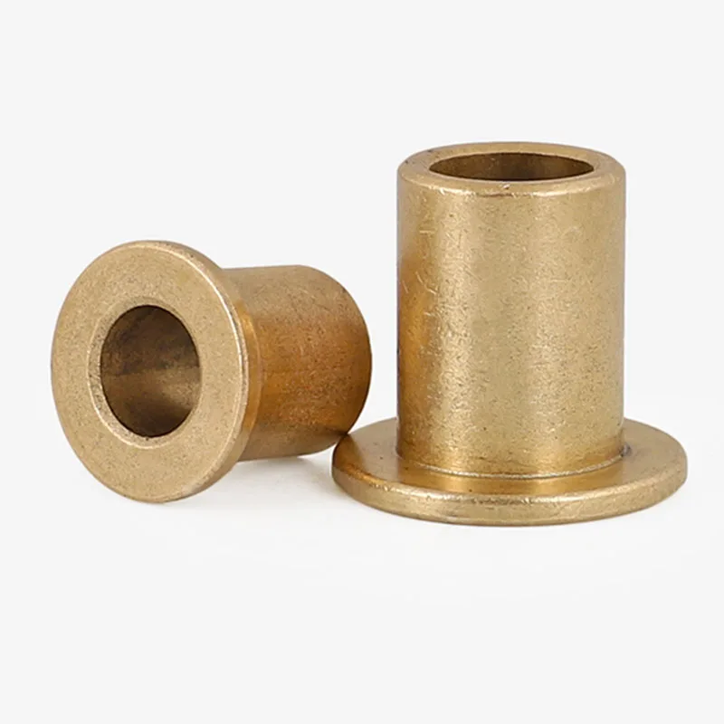 

5Pcs Powder Metallurgy Copper Bushing Self-Lubricating Bearing ID 4 5 6 8 10mm With Stepped Flange