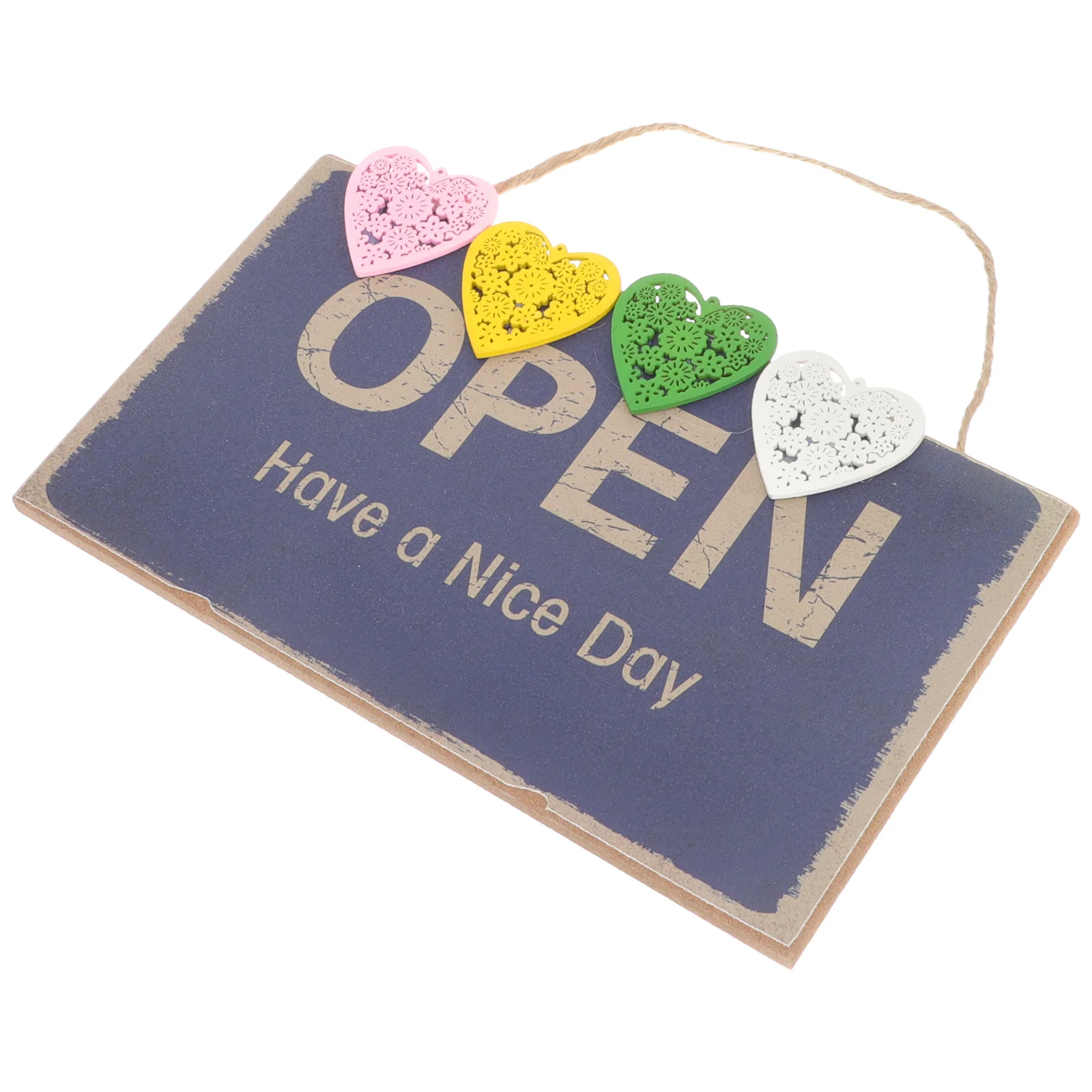 

Wooden Door Vintage Hanging Open Sign Decor Wall Mount H crafted Business Signs for Shop Window Display