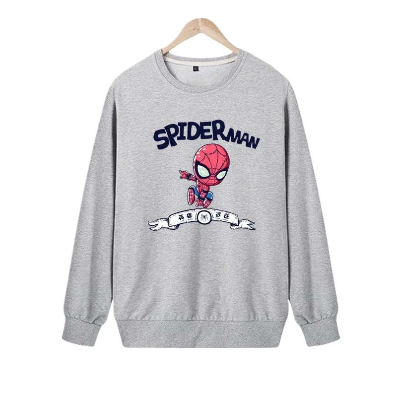 Marvel Authorized Co-branded Spider-Man Hero Expedition Casual Men's Printed Cotton Multi-link Round-neck Hoodie