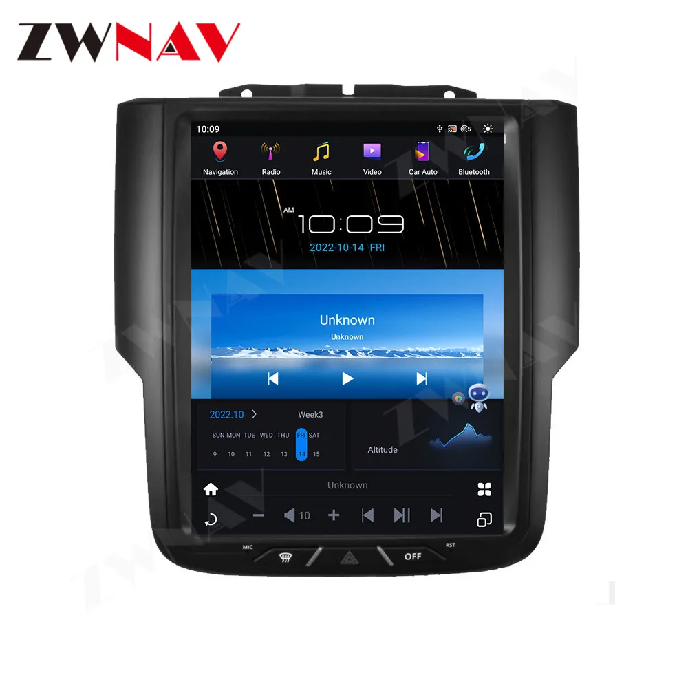 Qualcomm 8 Core Car Radio Vertical Style For Dodge Ram 2013 2014 2015-2018 Android GPS Navigation Carplay Auto Multimedia Player