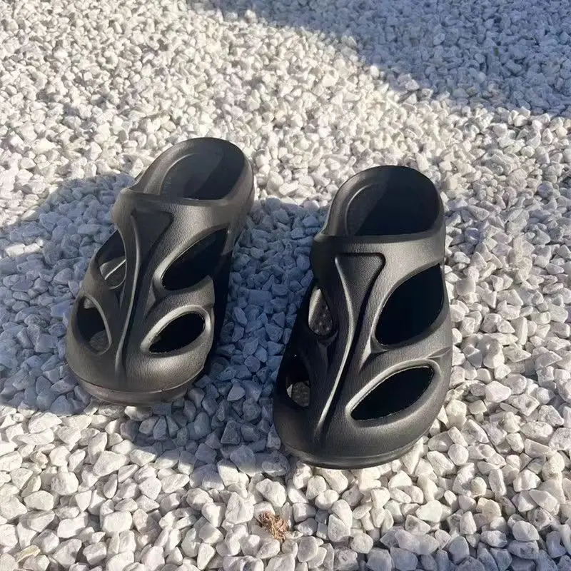 Slippers Men's Women Summer Outer Wear Outdoor Sports Series Hollow Special-Shaped Wading Hole Shoes Beach Sandals Couple