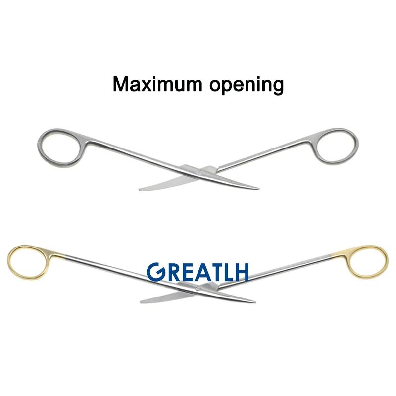 GREATLH 140-220mm Gold Handle Scissors Cutting Tonsil Non-damaged Vocal Cord Cutter Scissors Medical Pet Veterinary Instrument - Image 5