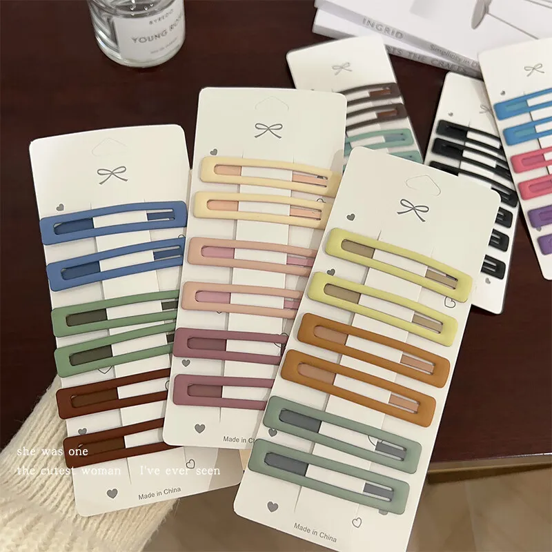 Корейская версия, новая осенне-зимняя заколка для волос с боковой челкой, головные уборы в стиле Ins для девочек, заколка для волос, женские простые однотонные заколки