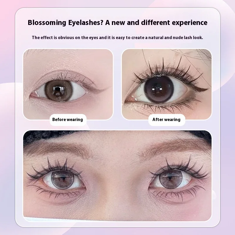 Ultra-Thin Self-Adhesive Glue-free False Eyelashes Anime Doe Eyes Natural Daily Look Strips Reusable Lashes