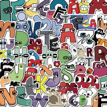 핫 알파벳 지식 DIY 재미있는 스티커, 멋진 어린이 장난감 노트북 수하물 오토바이 노트북 냉장고 데칼 그래피티, 52 개 