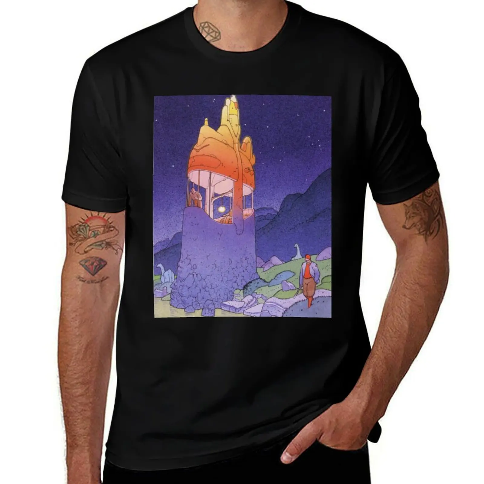

Jean Giraud T-Shirt man graphic t shirt funny t shirts man t shirts for man cotton T-shirt