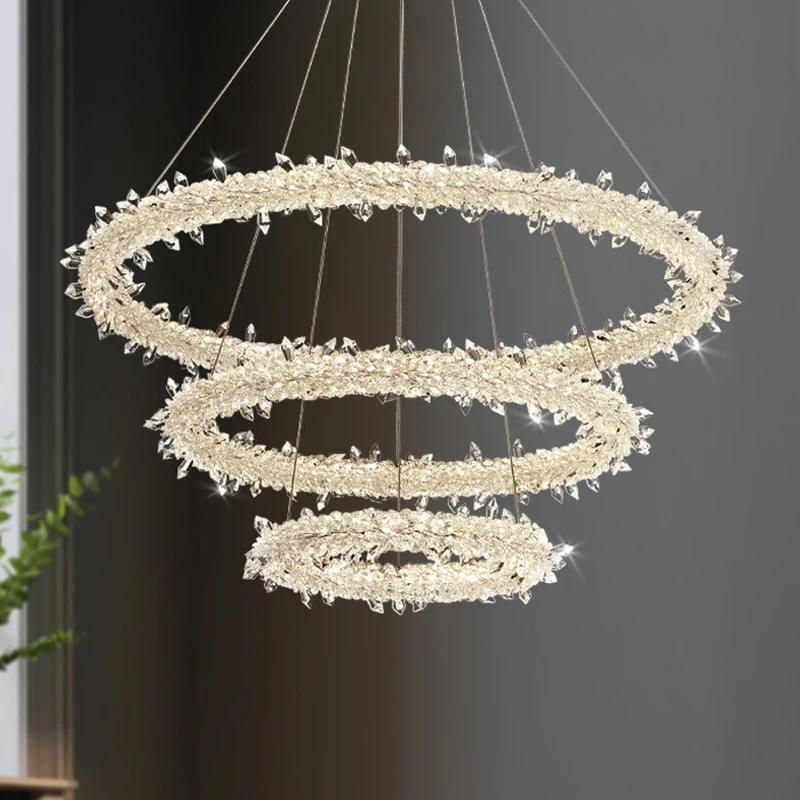 

Modern Luxury Crystal LED Pendant Lights Home Living Dining Room Lighting Lustre Decor Chandelier Indoor Bedroom Lights Fixture