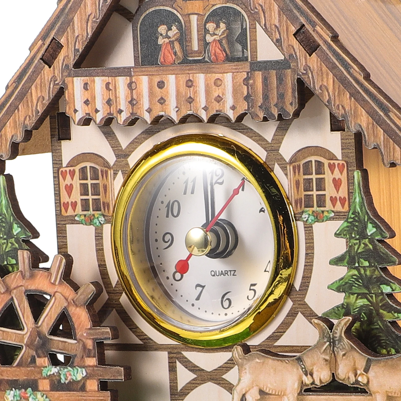 

Wooden Pendulum Wall Clock Bird House Style Cuckoo Clock For Living Room Bedroom Office Decor Indoor Hanging Timepiece