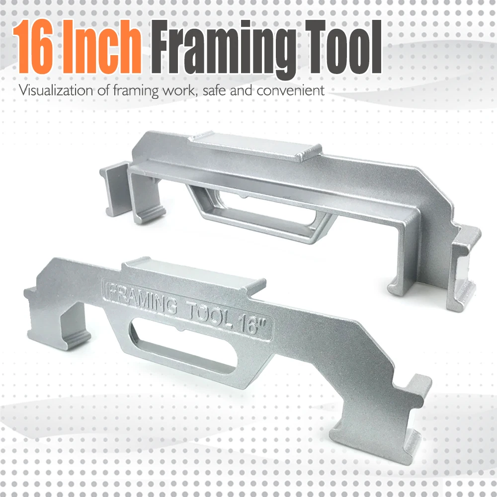 

Center Stud Layout Tool 12/16in Wall Accurate Measurement Framing Spacing Positioning Jig Cast Aluminum Wall Stud Framing Tool