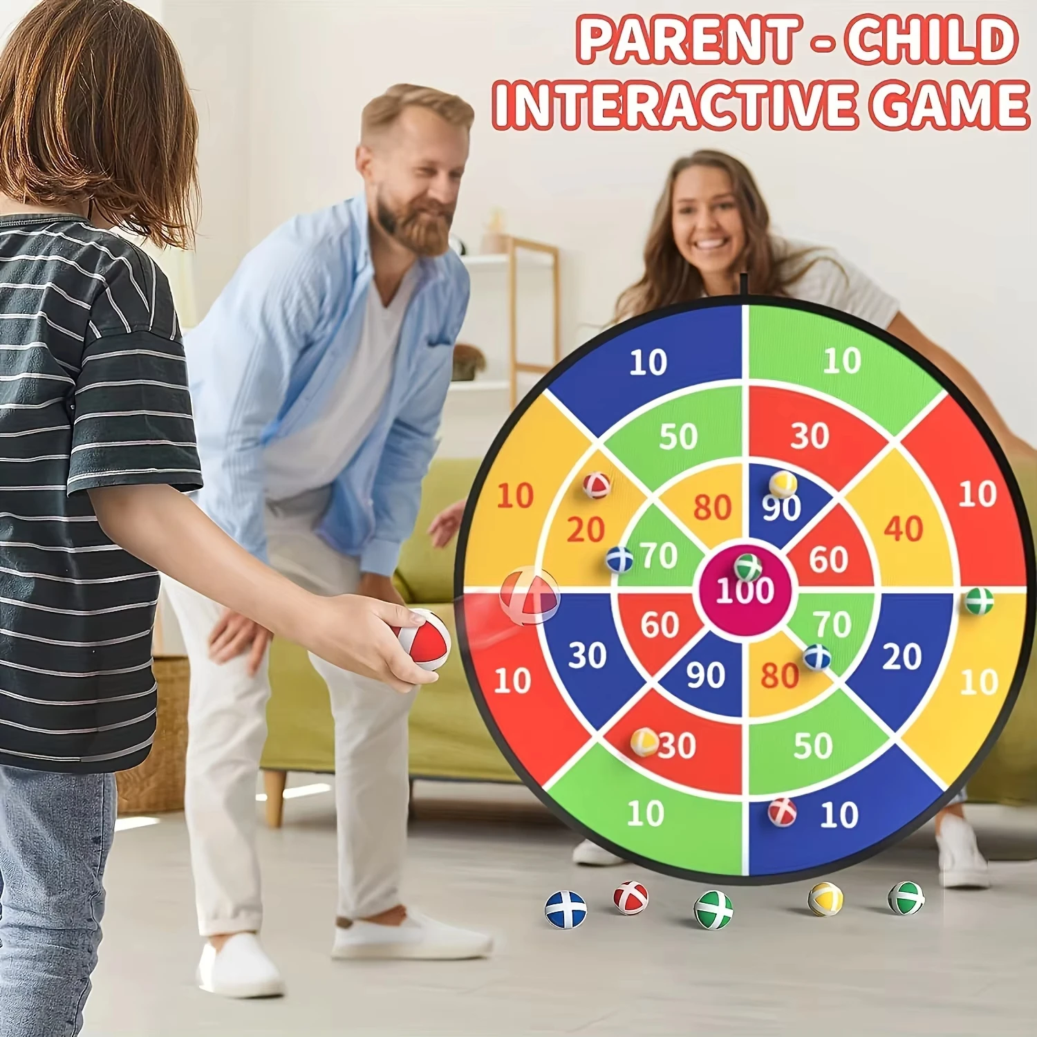 Jeu de fléchettes adhésives géantes pour famille