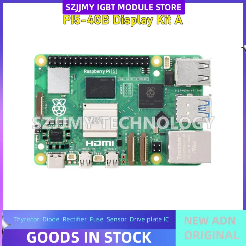 Raspberry Pi 5, 5th generation, 4/8/16GB, BCM2712, with optional new version kit