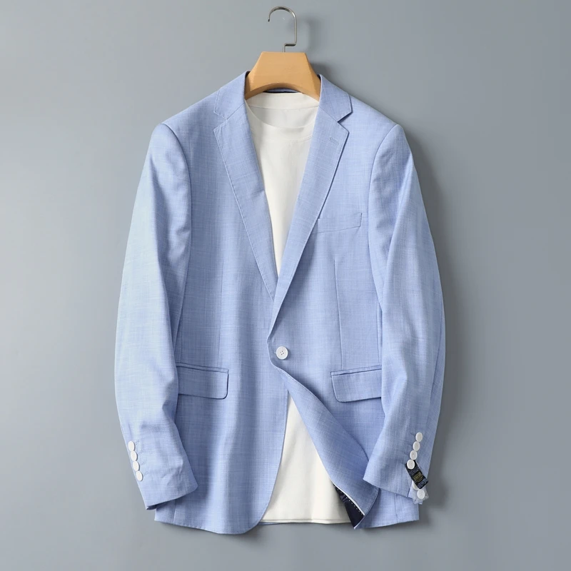 

High Quality Casual Single-Breasted Jacket Spring Autumn Fashionable Versatile Leisure Suit Comfortable Fit Business Suit Men