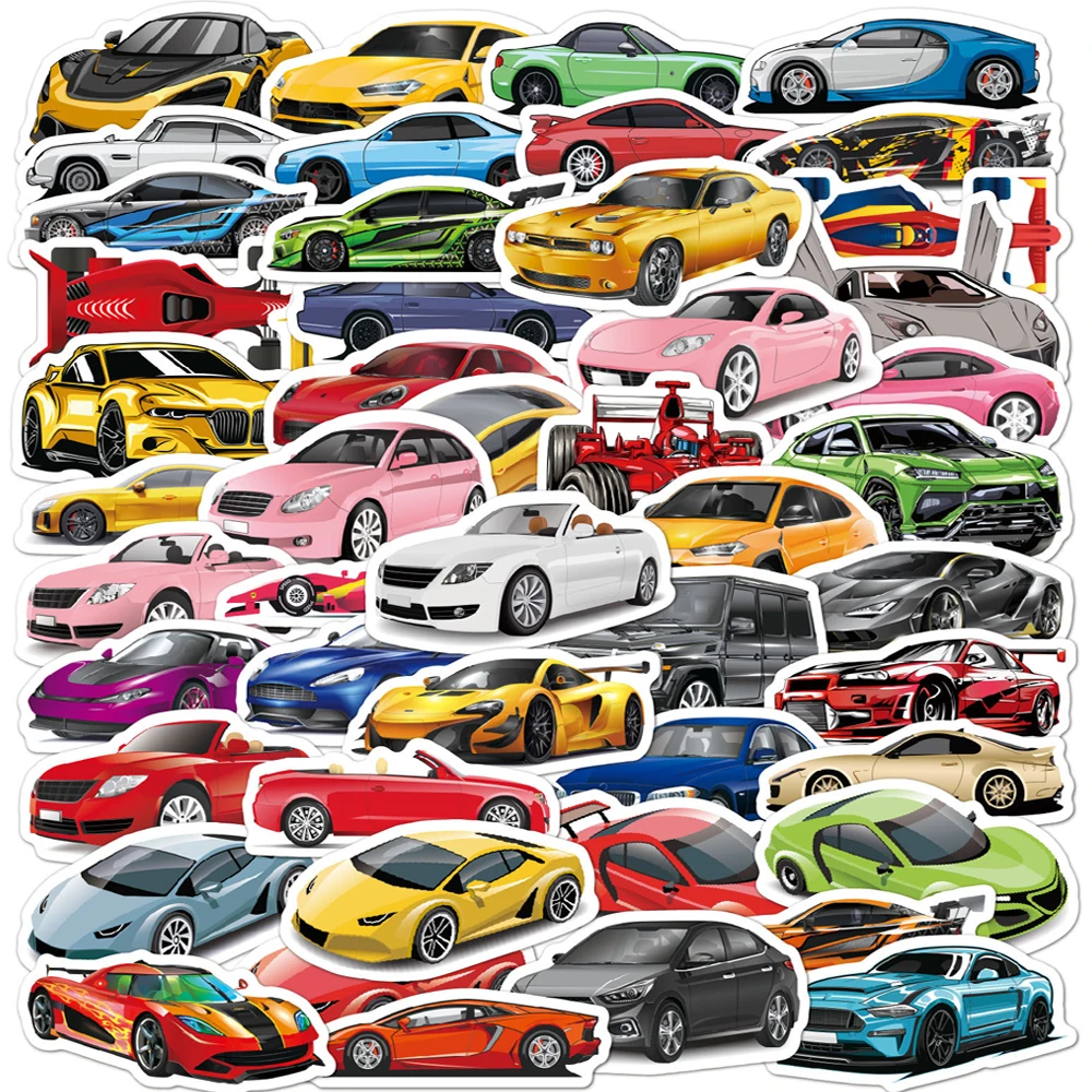 

10/30/50PCS Retrofit Racing Car Graffiti Stickers Car Motorcycle Travel Luggage Guitar Bike Phone Laptop Waterproof Cool Sticker