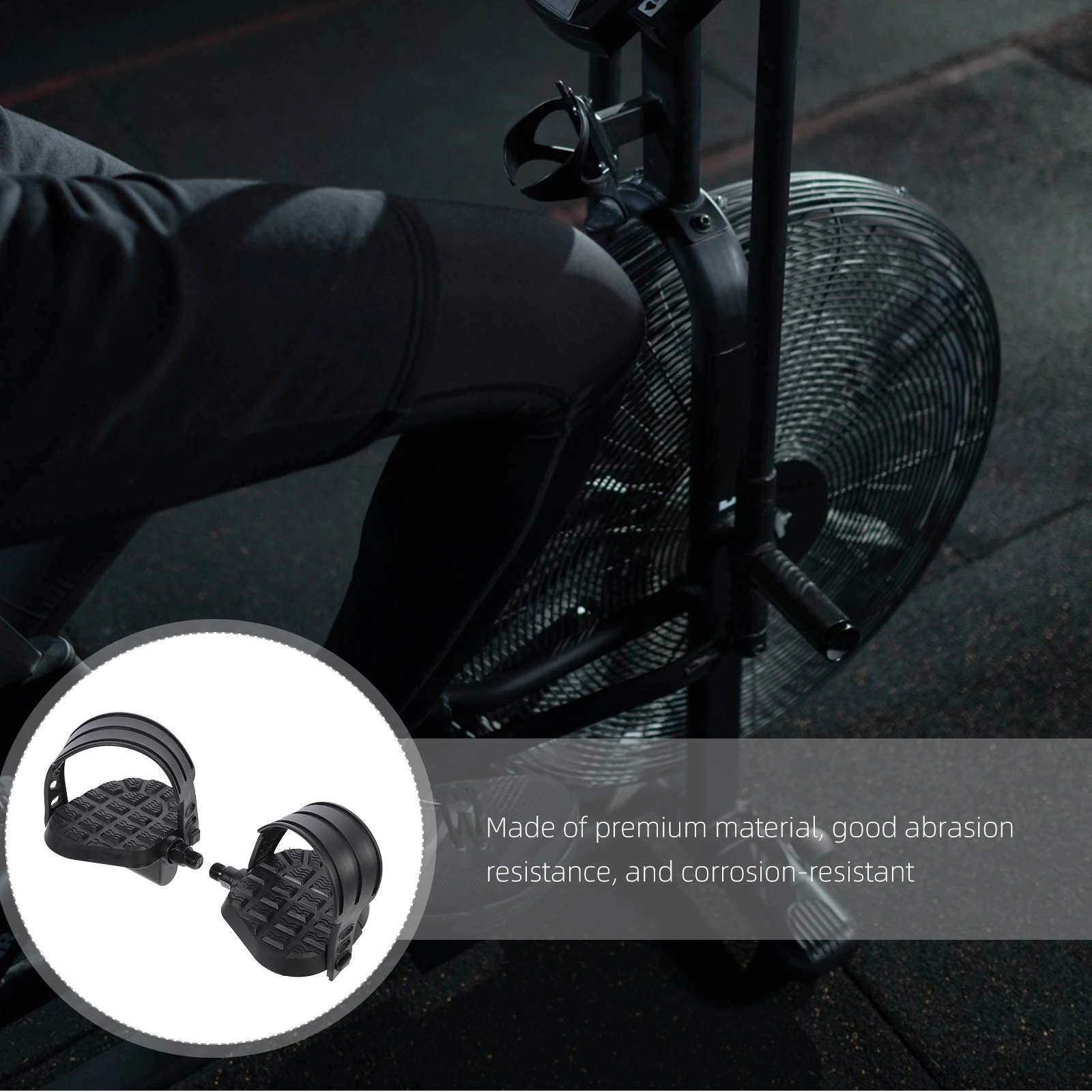 

1Pair Indoor Bike Pedals Fitness Supplies Replacement Foot Pedals Low Friction Quick Rotation Wear-Resistant Ideal for Exercise