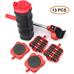 Set Dropshipping Furniture Mover Set Furniture Mover Tool Transport Lifter Heavy Stuffs Moving Wheel Roller Bar Hand Tools