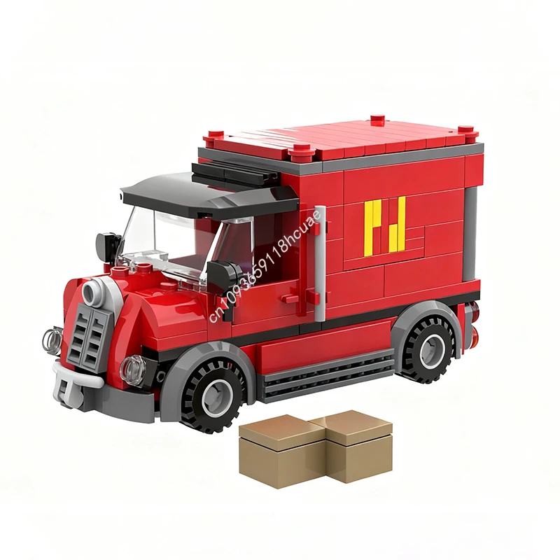 212pcs MOC Postoffice Van Modular Building Model blocks creative Architecture Education toys DIY Christmas gifts