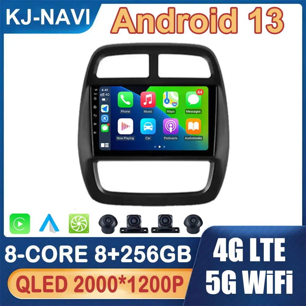 

Bluetooth Android 14 for Renault KWID 2015 - 2019 SWC GPS Navigation Car Radio Multimedia Player Carplay 4G DSP No 2 Din DVD