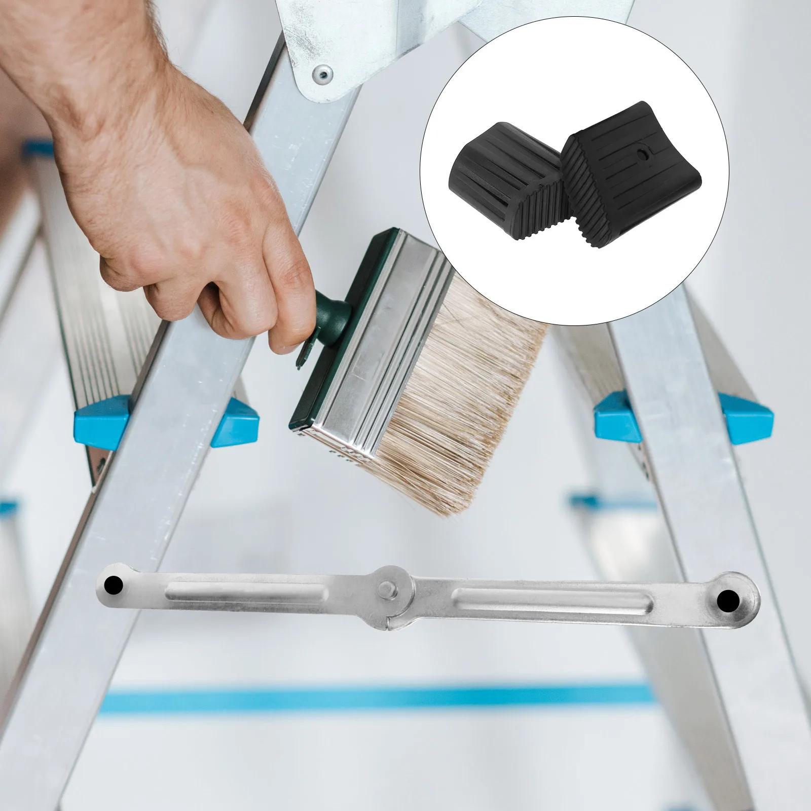 

4Pcs Ladder Leg Protectors Rubber Feet Covers Nonslip Durable Thick Floor Mats Antislip Safety Accessories Step Ladder Feet