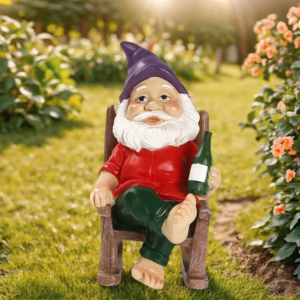

1Pc Rocking Chair Dwarf Ornam Ent Outdoor Fairy Garden Miniature for Planter Flowerpot Decor Accessorie