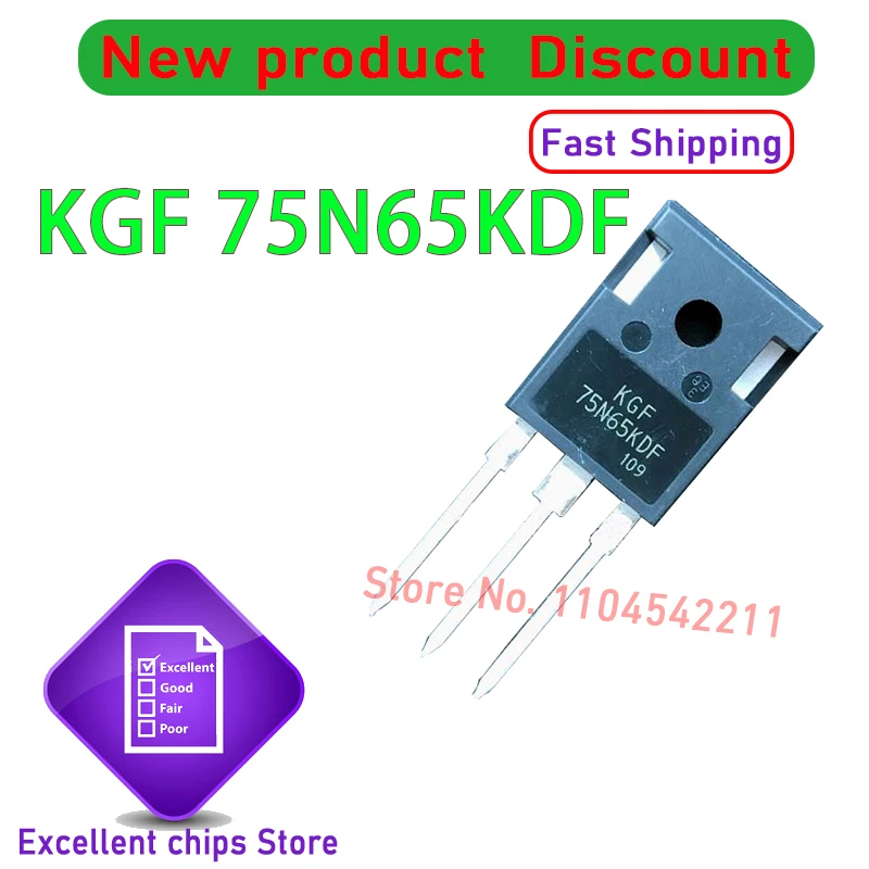 

1P10 шт./лот оригинальный KGF 75N65KDF KGF75N65KDF TO-247 75A 650 В 100% новый и подлинный