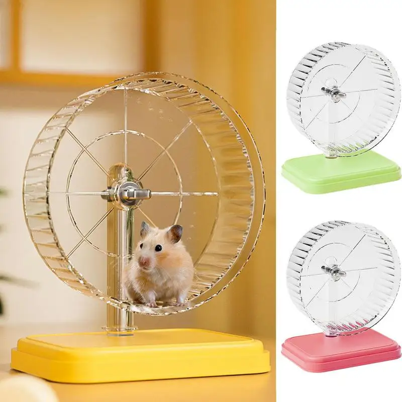 Hamster Running Wheel Silent Small Animals Exercise Wheel Quiet Exercise Runner Wheel Double-Bearing Pet Small Animals Exercise