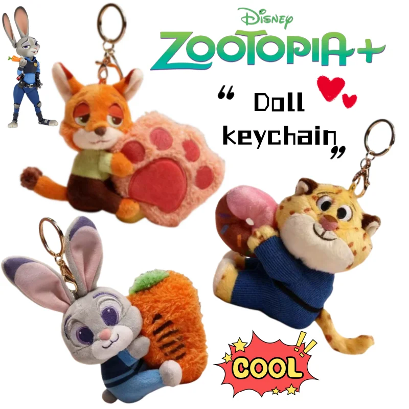 

Zootopia Nick Wilde Judy Hopps personalized creative doll keychain backpack exquisite and cute decorative pendant gift wholesale