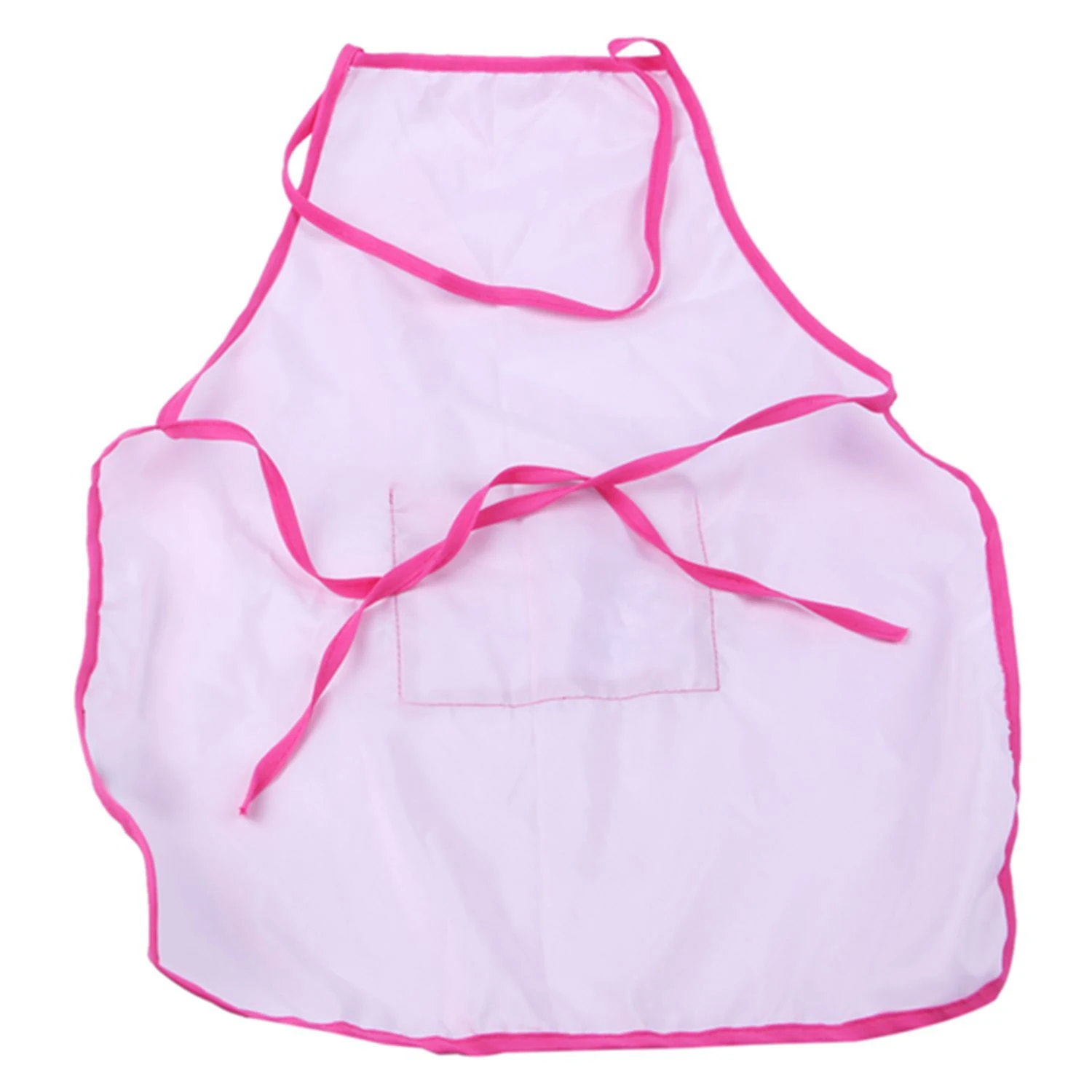 ONCE Childs Kids Chef Hat Apron Cooking Baking Boy Girl Junior Gift (Pink)