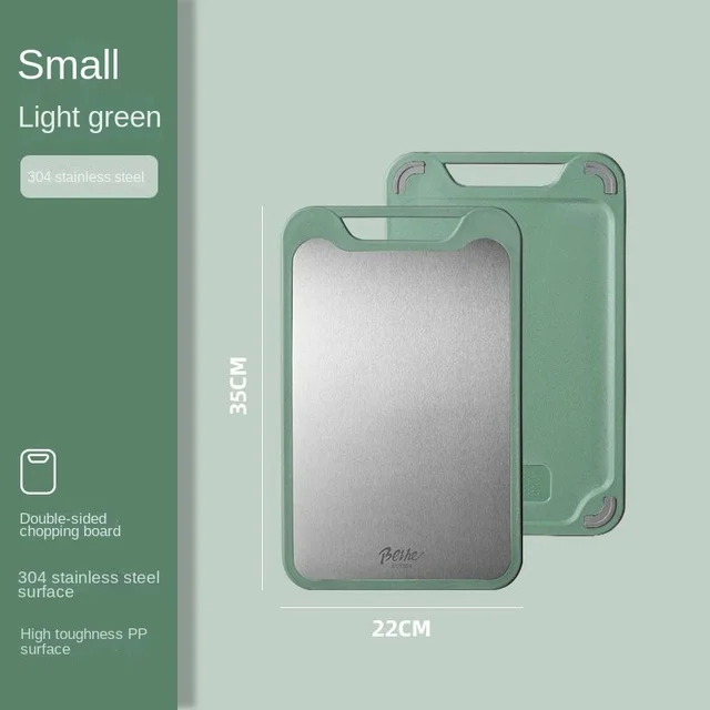 304 Stainless Steel Cutting Board Double-Sided Chopping Board Kitchen Fruit Cutting Board Kitchen Rolling Chopping Board