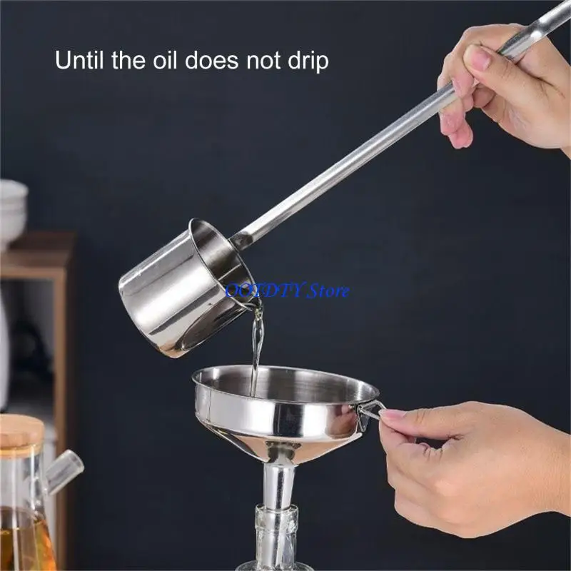 367A 304 Stainless Steel Wine Dipper Portable Wine Ladle Spoon for Outdoor Travel
