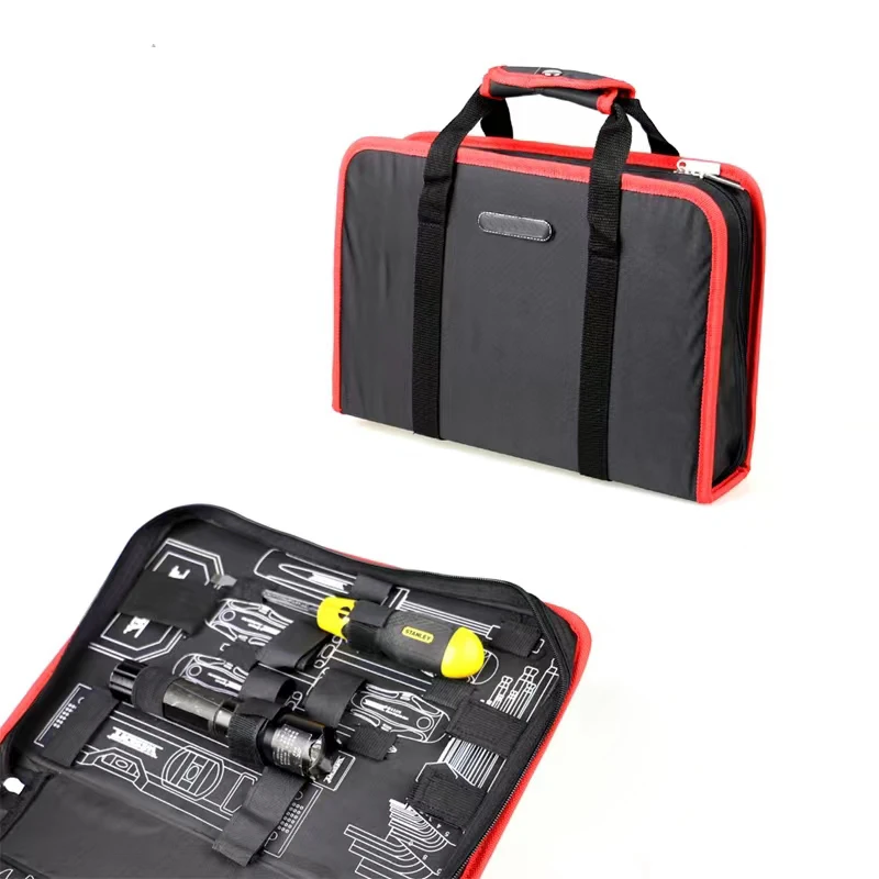 Wiertarka elektryczna narzędzie do przechowywania torba elektryk przypadku pogrubienie dużej pojemności przybornik Instrument zestaw do konserwacji 335x220x70mm