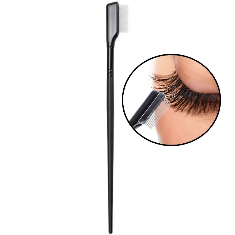 1PC Eyelash Comb Black Eyelashes Extension Eyebrow Metal Combs Brush Eye Lashes Beauty Cosmetic Makeup Tools
