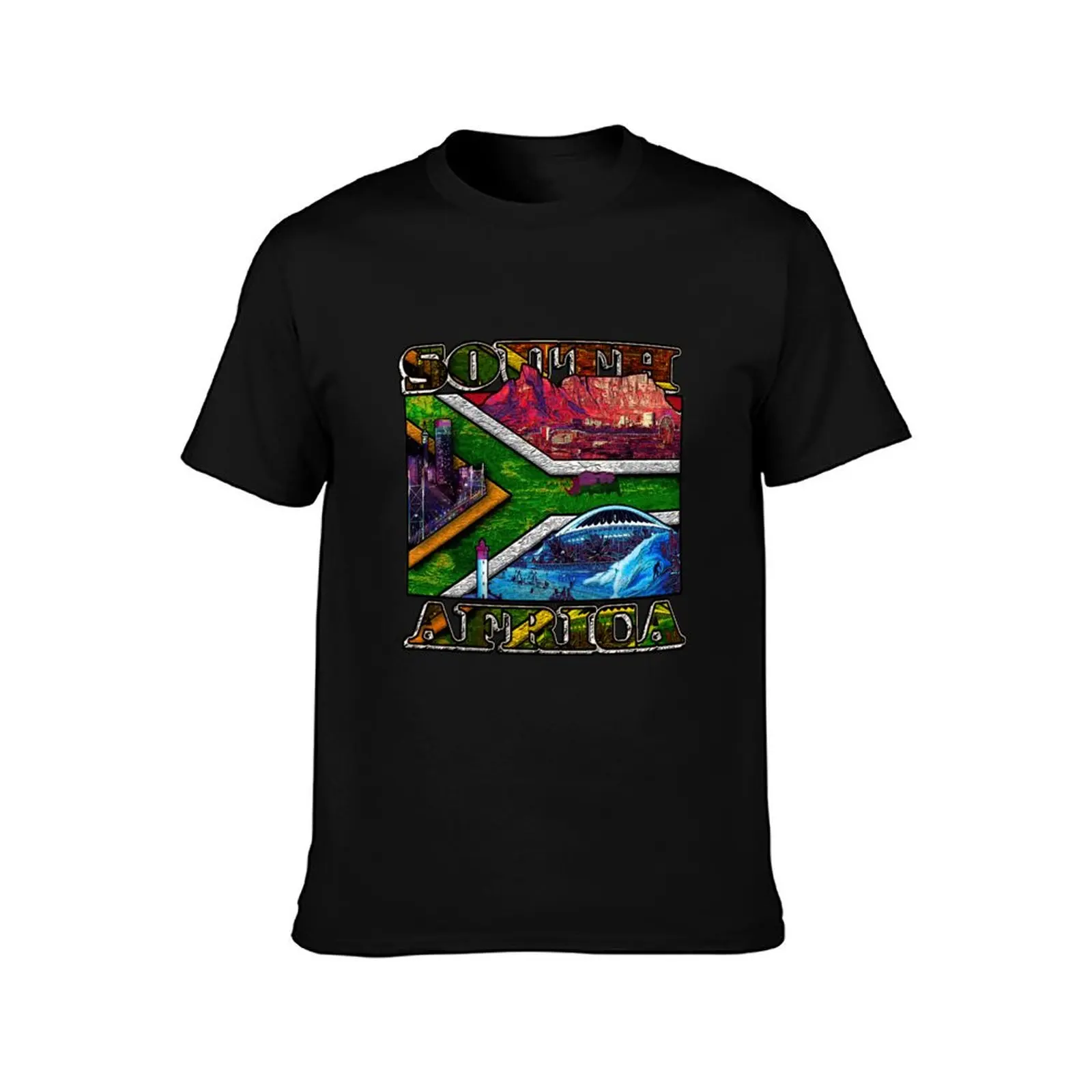 South African Flag Fusion T-Shirt Outdoor Activity Sports T-Shirt