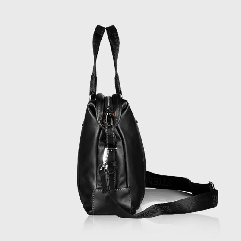 Borsa a tracolla casual in vera pelle da uomo, borsa alla moda, grande capacità, orizzontale, per computer, strato superiore in pelle bovina, valigetta da lavoro