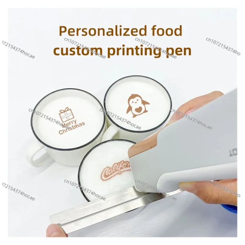 Portable printer pen printing with fluorescent ink cartridge printing tattoo logo label QR code handheld inkjet pen