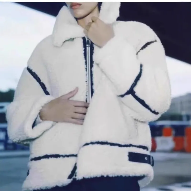 Autumn Winter Fashion Trendy Coats Woman's Clothing 2025 Temperament Elegant Imitation Lamb Wool Coats Women's Jackets