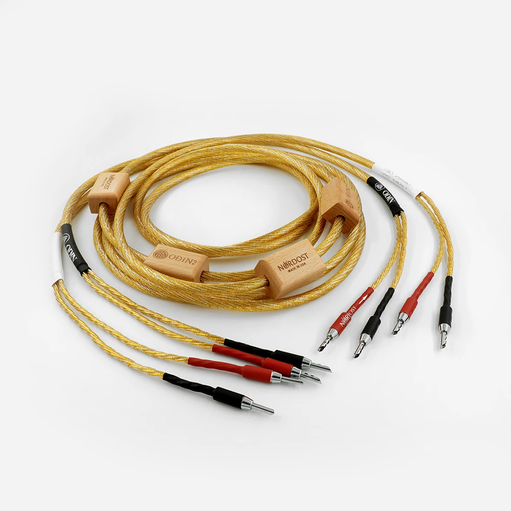 HiFi Nordost Odin Gold Speaker Cable Sterling Silver Loudspeaker Wire with  Silver Plated Sawtooth Type Banana Plug diameter4.5