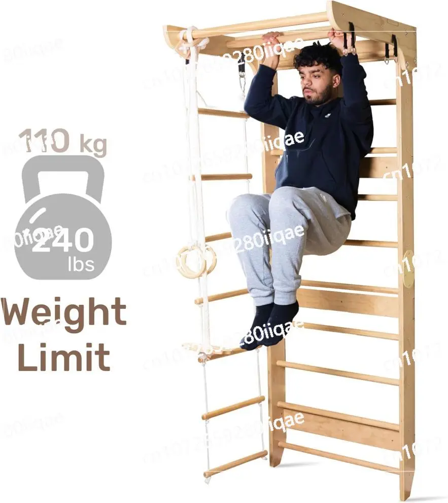 

Тренажерный зал с каменной стеной и веревочной лестницей (от 3–12 лет, сертифицированная EN71/ASTM настенная рама для скалолазания — многофункциональная