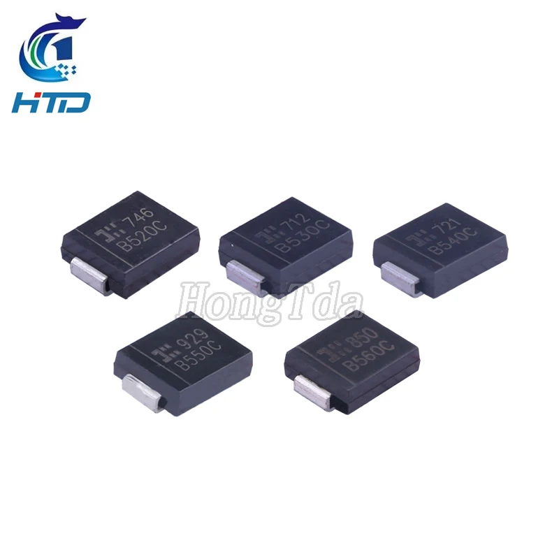20PCS B520C-13-F B530C-13-F B540C-13-F B550C-13-F B560C-13-F SMC(DO-214AB) B520C B540C B560C 쇼트키 다이오드 NEW