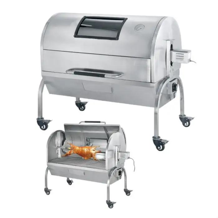 Hot Selling Stainless Steel Multipurpose Outdoor Charcoal Rotating Meat Vegetable Barbecue BBQ Grill for
