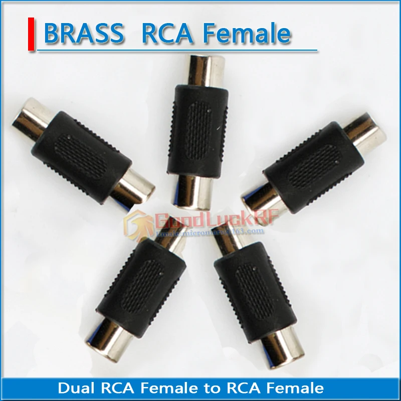 

Dual Lotus RCA Female to RCA Female audio and video connection Brass lotus RF connector extension conversion