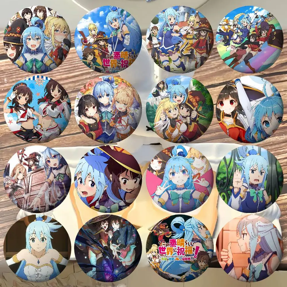 Konosuba Gods Blessing On This Wonderful World Pins Broschen Schöne Abzeichen für Kleidung Rucksäcke Gute Geschenke für Kinder Freunde