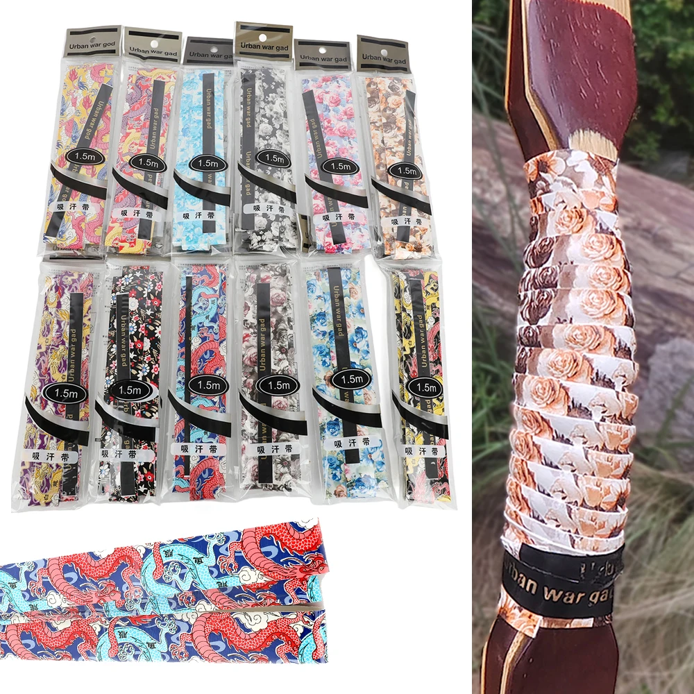 

3pcs Archery Bow Riser Handle Grip Tape Compound Recurve Bow Crossbow Nonslip Stretchy Absorb Sweat Band Shock Absorber Belt