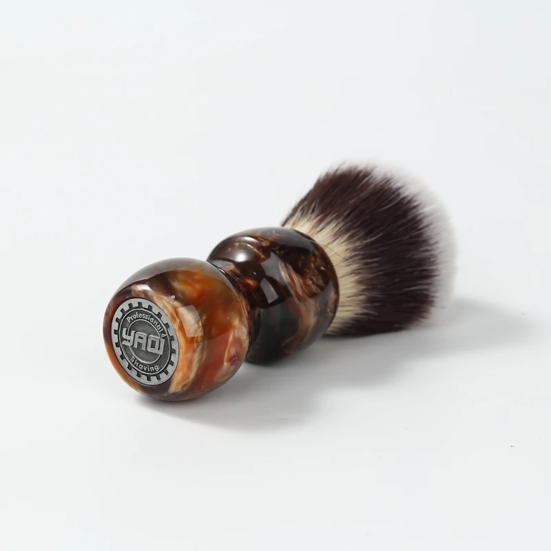 YAQI Caramel Cat's Whisker Synthetic Hair Mens Wet Shaving Brush