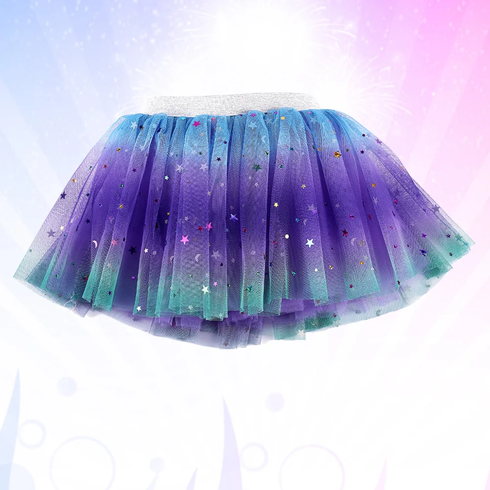 

Children Tutu Skirt Rainbow Pentagram Tulle for Stage Ballet Costume Cosplay Showing Dress Girls 3-8 Years Tutu Skirt