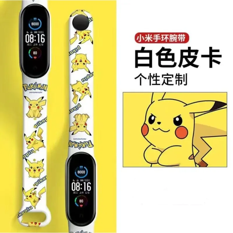 Pokemon Strap LED Electronic Watch Fashion Colorful Bracelet Touch Waterproof Anime Character Pikachu Kid Digital Watche