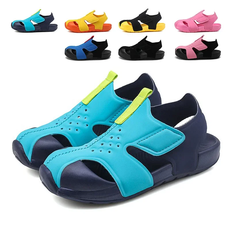 

Summer Boys Girls Water Shoes Quick Dry Closed-Toe Aquatic Sport Sandals Fashion Hollow Sneakers Toddler Beach Sandals Non-slip