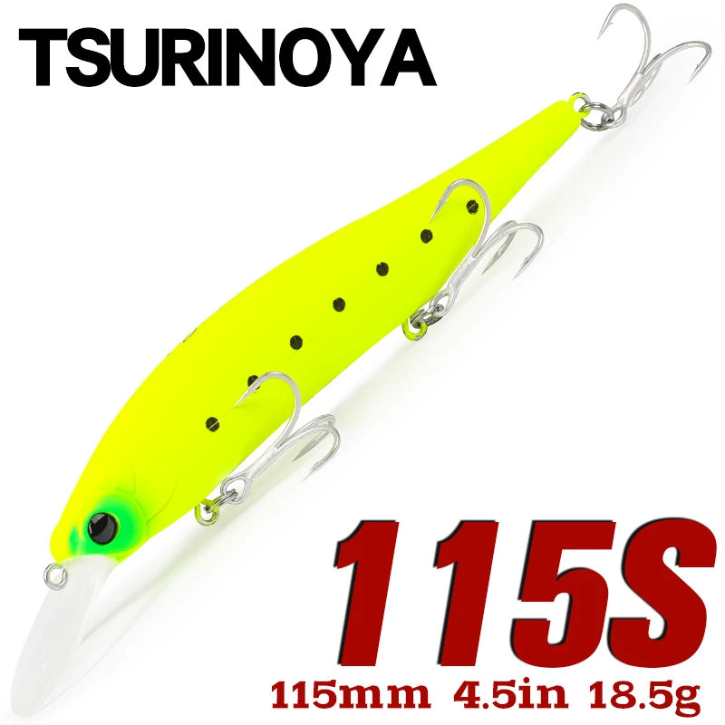 TSURINOYA 115S NYX SinKing Minnow Jerkbait 18.5g 115mm  Saltwater Tungsten Weight System Artificial Professional Fishing Lure